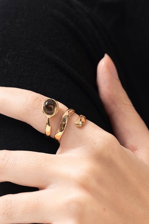 제이누이 스파이럴 반지 14k gold plated