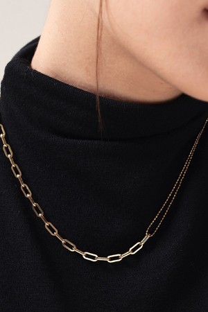 듀얼체인 네크리스 목걸이 14k gold plated