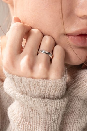 오가닉 웨이브링 silver M