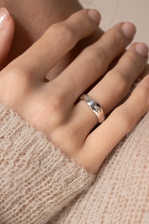 오가닉 웨이브링 silver L