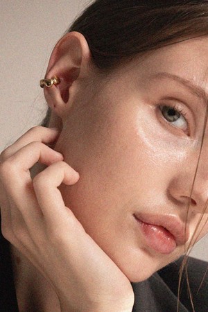 제이 버블 이어커프 14k gold plated