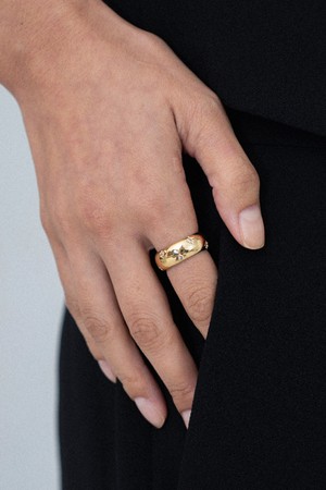 글로시 스텔라 링 14k gold plated