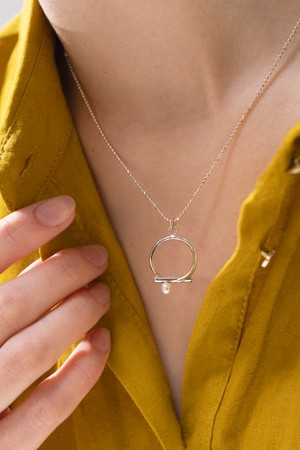 루에르 진주 목걸이 silver