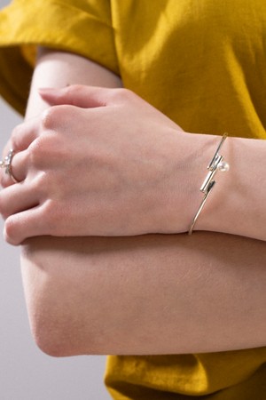 루에르 진주 뱅글팔찌 silver