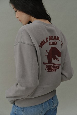 back print peachskin sweatshirts (vintage grey)