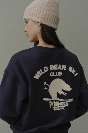 back print peachskin sweatshirts (vintage navy)