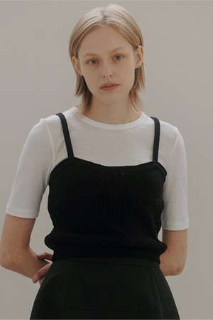 cotton boucle bustier (black)