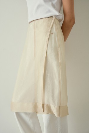 see-through wrap skirt (4colors)