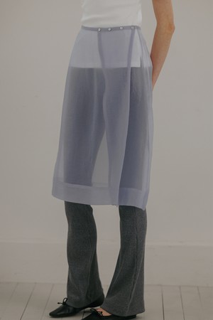 see-through wrap skirt (4colors)