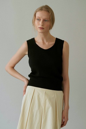 cotton sleeveless knit (3colors)