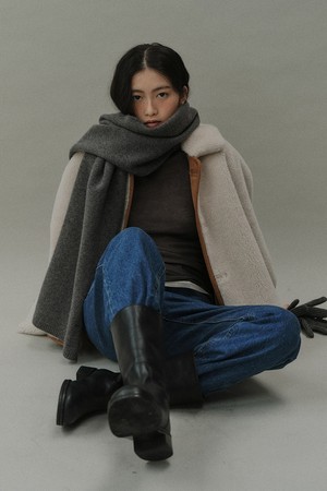 cashmere blend knit muffler (6colors)