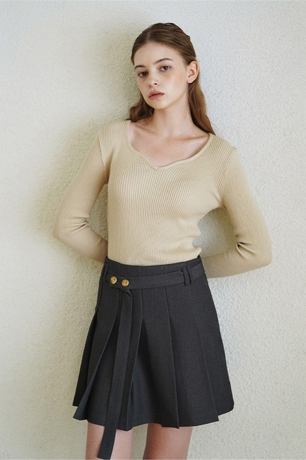 flove - 미디스커트 - OLD AND NEW SKIRT_GR