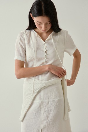 button layered dress (cream)