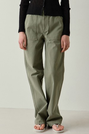 fatigue chino pants (olive green)