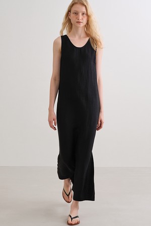 silky maxi dress (black)