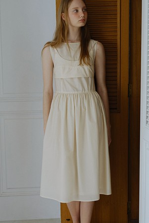 bustier layered dress (cream)