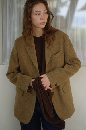 overfit wool jacket (camel)