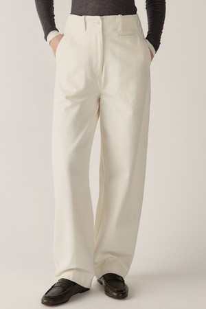 cotton barrel pants (ecru)