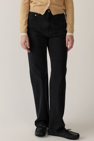 relaxed straight jeans (vintage black)