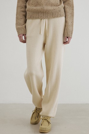 double weaving knit jogger pants (cream)