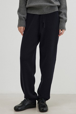 double weaving knit jogger pants (navy)