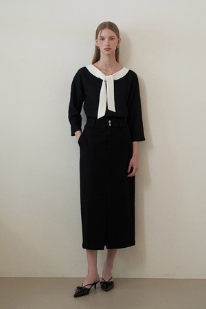 [벨트증정] SLIT DENIM SKIRT (3COLORS)