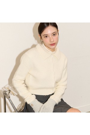 ANGORA CROP KNIT CARDIGAN_IV