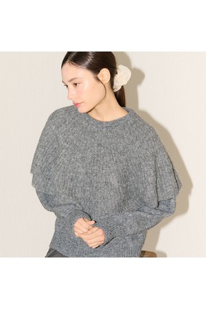 DRAPING CAPE KNIT SET_CH
