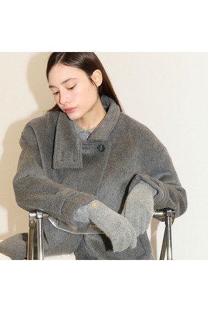 HIGH NECK HALF WOOL COAT_CH