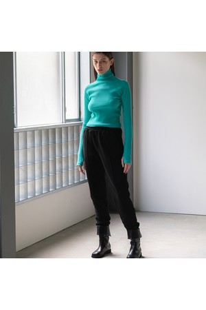 프론트 스티치 허리밴딩 기모 코튼 조거팬츠