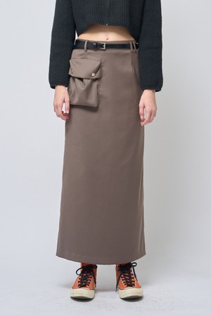 1카고 포켓 롱 스커트