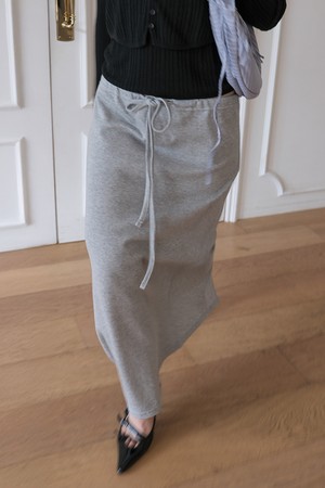 데일리 밴딩 H라인 롱스커트_2COLOR