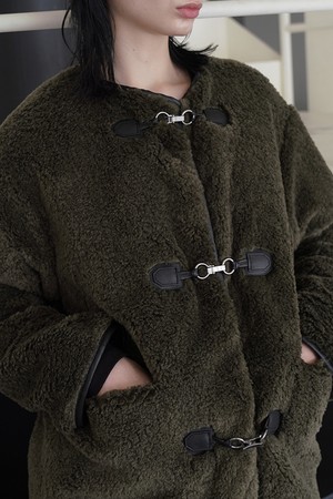 슈페리어 토글 퀼팅 안감 퍼 자켓