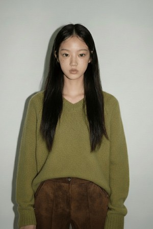 라글런 V넥 루즈핏 니트 풀오버_6COLOR