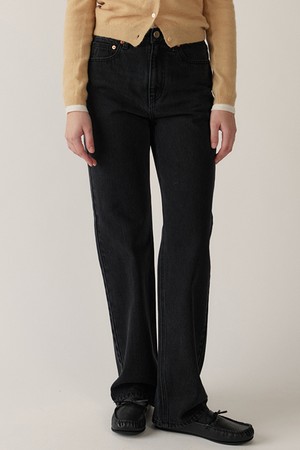 relaxed straight jeans (vintage black)