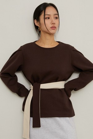 [플로브] TIED SWEATSHIRT_BR