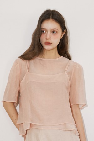 SHEER SET UP BLOUSE (PK)