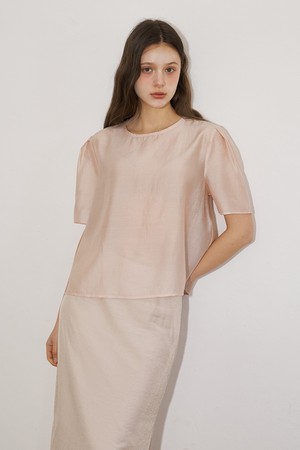 DRAPING SHEER SET UP BLOUSE (PK)