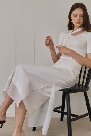 SHEER SKIRT VERSION 3_WH