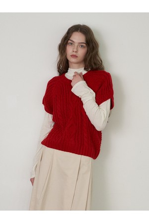 [플로브] WINTER COZY LAYERD KNIT_DRD