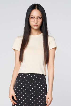 데일리 에센셜 백라벨 포인트 티셔츠