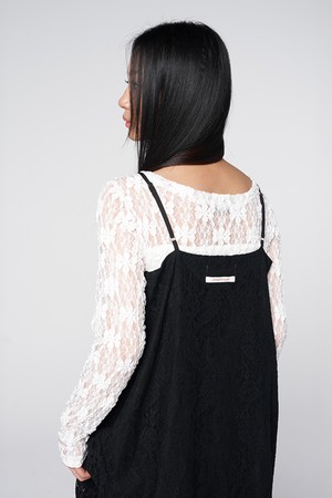 시스루 레이스 슬립 원피스