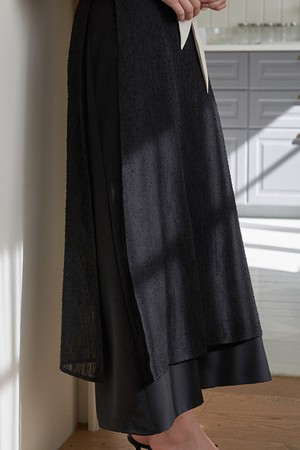SHINE LAP SKIRT_BK