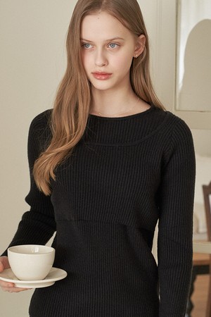 LAYERED BALLET KNIT_BK