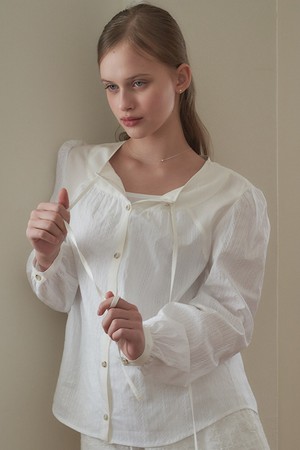DRAPING VOLUME BLOUSE_E/WT