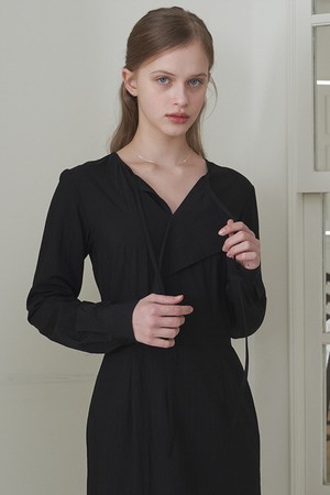 WRAP DRAPING DRESS VER.2_BK