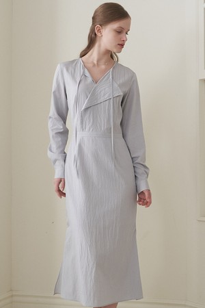 WRAP DRAPING DRESS VER.2_L/GR