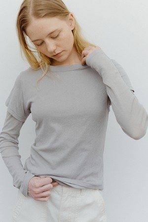 sheer cotton cap sleeve t-shirt (5colors)