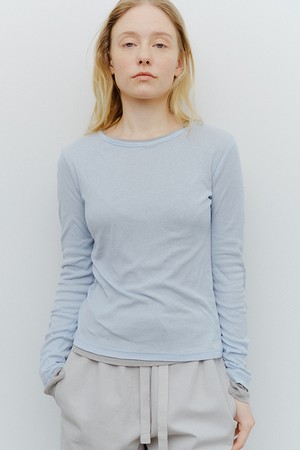 sheer cotton round t-shirt (4colors)