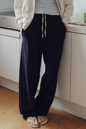 cotton jersey banding pants (navy)